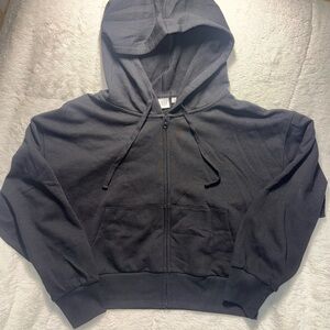 GAP Black Full Zip Hoodie Sz Med